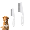 2 Packs Pet Hair Comb, 2 in 1 New Dog Comb Multifunctional Pet Hair Comb Pet Hair Comb Flea and Tear Stain Removal Cat Comb for Grooming and Dehairing Face and Paws
